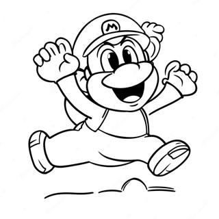 Tanooki Mario Jumping In The Air Coloring Page 69964-57635