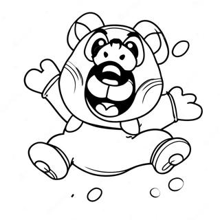 Tanooki Mario Jumping In The Air Coloring Page 69964-57636