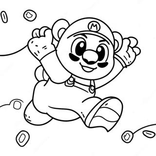 Tanooki Mario Jumping In The Air Coloring Page 69964-57849