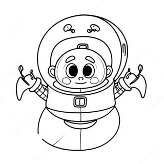 Cute Toy Story Alien In Spaceship Coloring Page 69994-57882