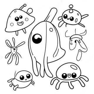 Cute Plankton Characters Coloring Page 70014-57666