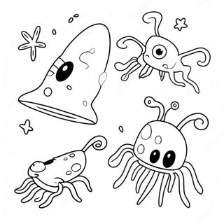 Cute Plankton Characters Coloring Page 70014-57667