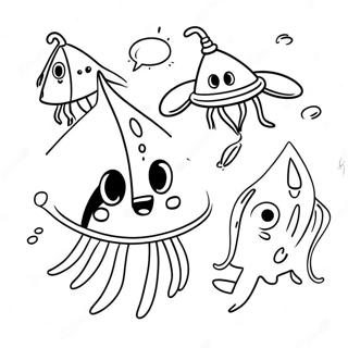 Cute Plankton Characters Coloring Page 70014-57668