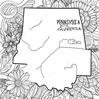 Pennsylvania State Outline Coloring Page 70033-57909