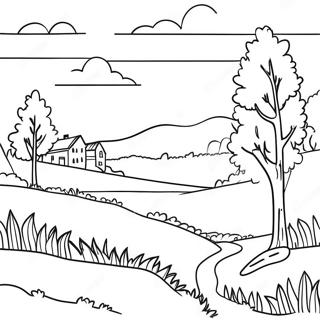 Beautiful Pennsylvania Landscape Coloring Page 70034-57701