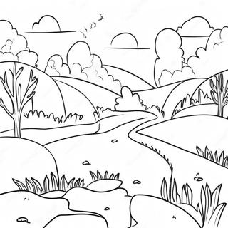 Beautiful Pennsylvania Landscape Coloring Page 70034-57704