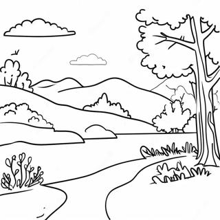 Beautiful Pennsylvania Landscape Coloring Page 70034-57922