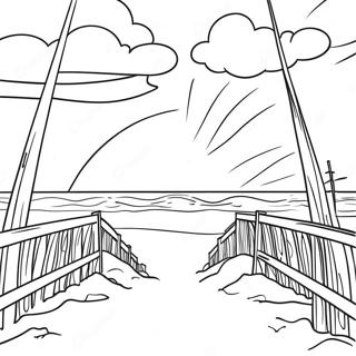 Obx Beach Sunset Coloring Page 70043-57699