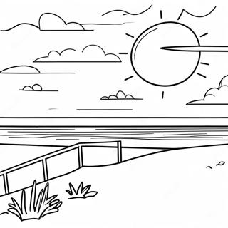 Obx Beach Sunset Coloring Page 70043-57700