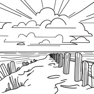 Obx Beach Sunset Coloring Page 70043-57917