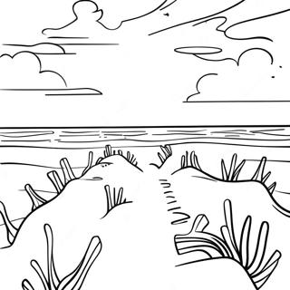 Obx Beach Sunset Coloring Page 70043-57918