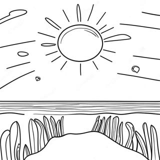 Obx Beach Sunset Coloring Page 70043-57920