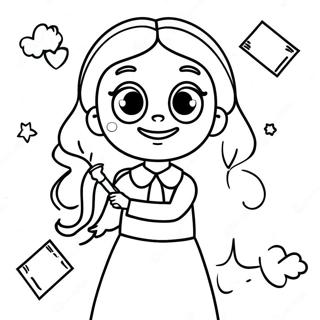 Matilda With Magical Powers Coloring Page 7005-5693