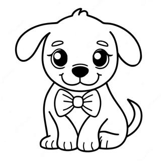 Adorable Puppy With Bowtie Coloring Page 70074-57716