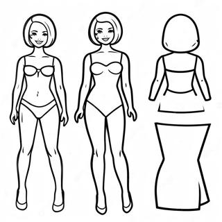 Paper Doll Template Coloring Page 70083-57950