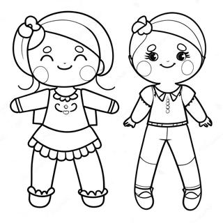 Fun Paper Doll Template Coloring Page 70084-57953