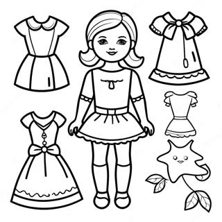 Fun Paper Doll Template Coloring Page 70084-57954