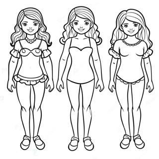 Fun Paper Doll Template Coloring Page 70084-57955