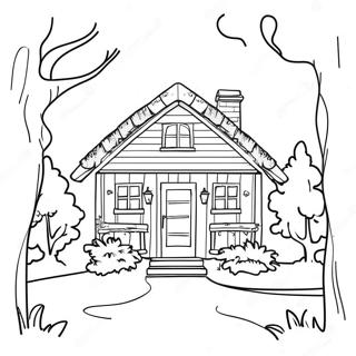 Cottage Coloring Page 70093-57958