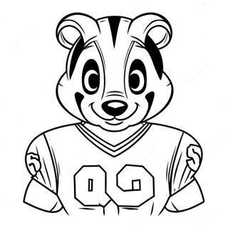 Bucky Badger In Sports Uniform Coloring Page 70114-57982