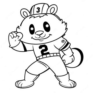 Bucky Badger In Sports Uniform Coloring Page 70114-57983