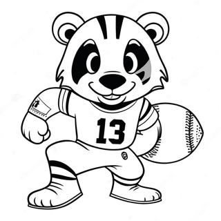 Bucky Badger In Sports Uniform Coloring Page 70114-57984