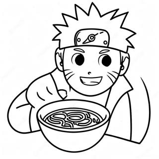 Naruto Enjoying Delicious Ramen Coloring Page 70124-57989