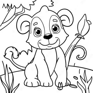 Cute Jungle Animals Coloring Page 70134-57986