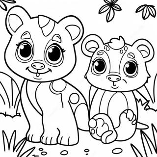 Cute Jungle Animals Coloring Page 70134-57987