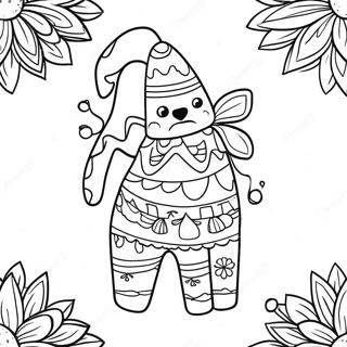 Festive Pinata Christmas In Mexico Coloring Page 70174-58031