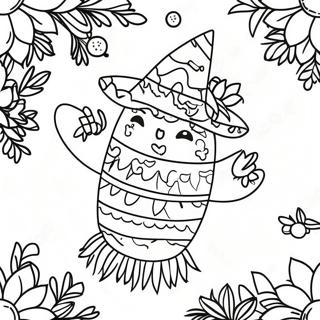 Festive Pinata Christmas In Mexico Coloring Page 70174-58032