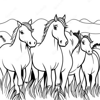 Horse Herd Coloring Page 70223-58062