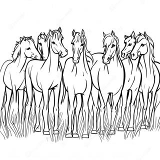 Horse Herd Coloring Page 70223-58063