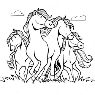 Horse Herd Coloring Pages