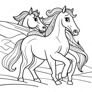 Majestic Galloping Horses Coloring Page 70224-58059