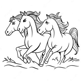 Majestic Galloping Horses Coloring Page 70224-58060