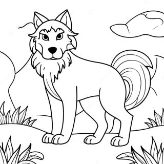 Mythical Wolf Coloring Page 7024-5714