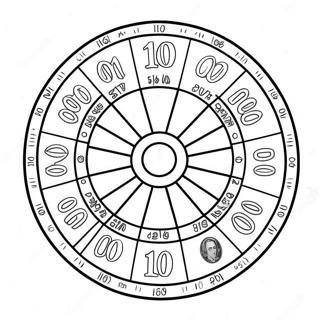 Colorful Wheel Of Fortune Game Board Coloring Page 70254-58087