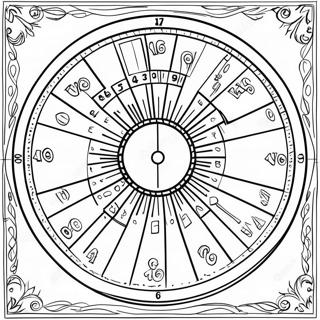 Colorful Wheel Of Fortune Game Board Coloring Page 70254-58088