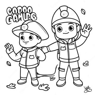 Firebuds Team Adventure Coloring Page 70264-58098