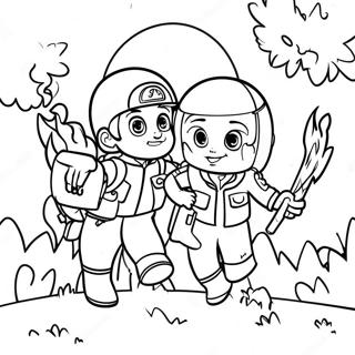 Firebuds Team Adventure Coloring Page 70264-58099