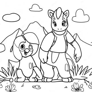 Firebuds Team Adventure Coloring Page 70264-58100