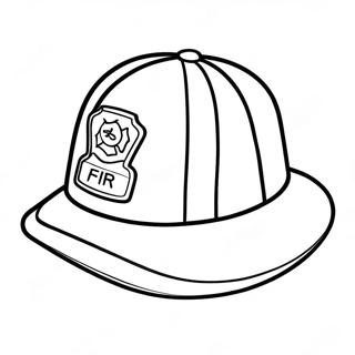 Fireman Hat Coloring Pages