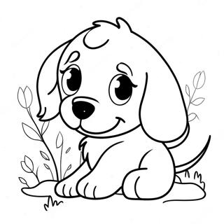 Playful Golden Retriever Puppy Coloring Page 702-564