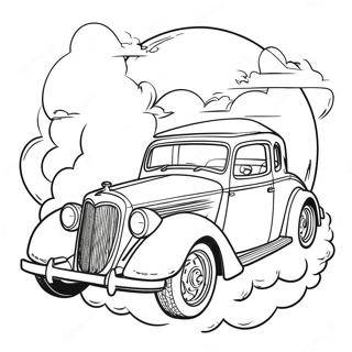 Smokey In The Classic Car Coloring Page 70344-58158