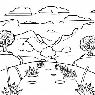 Melancholic Landscape Coloring Page 7035-5725