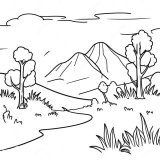 Melancholic Landscape Coloring Page 7035-5726