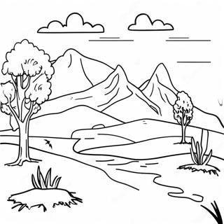 Melancholic Landscape Coloring Page 7035-5728