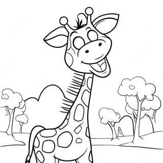 Happy Geoffrey The Giraffe Coloring Page 70364-58173