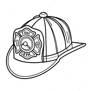 Bright Firefighter Hat Coloring Page 70374-58186